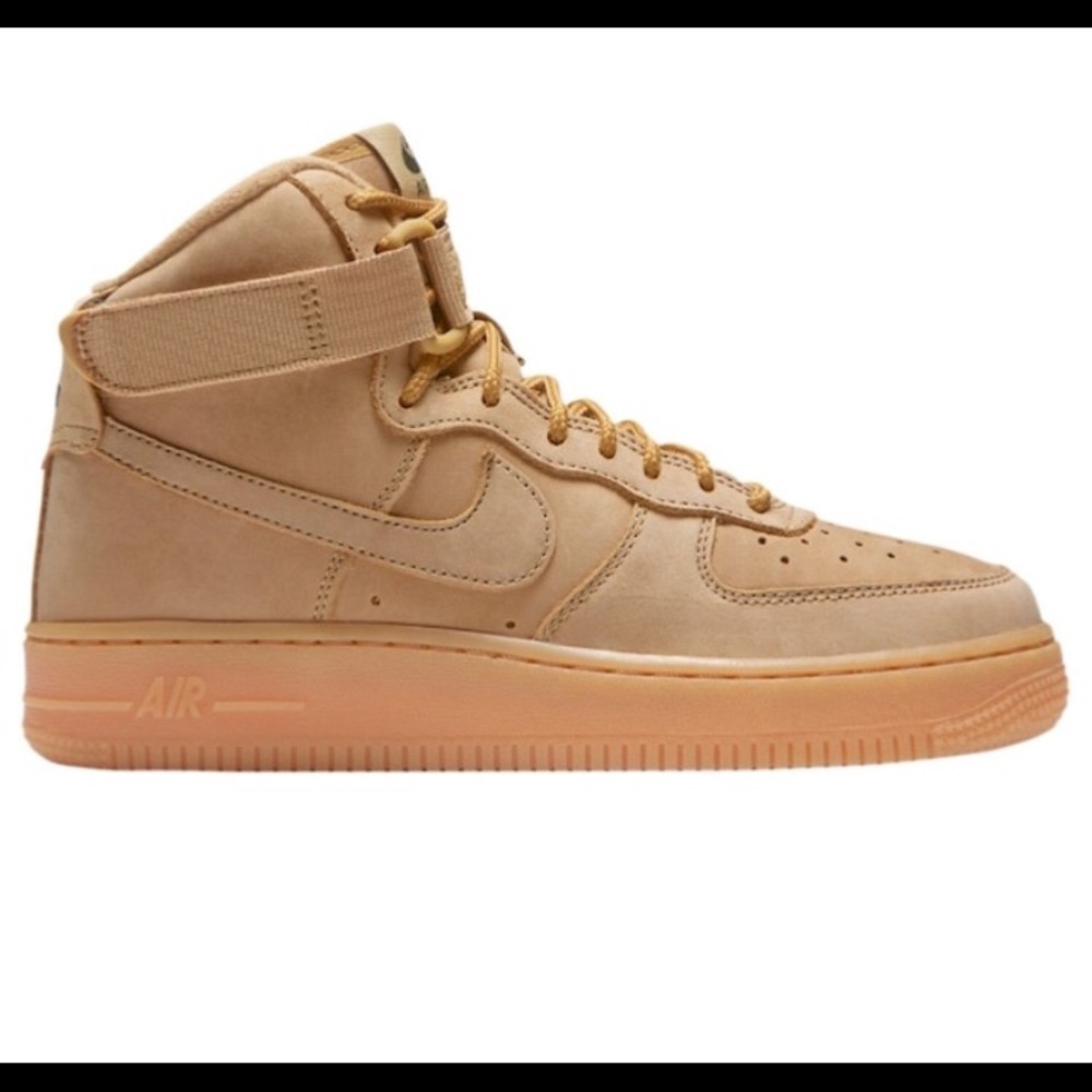 Wheat Nike Airforce 1s size 5 kids 7 womans